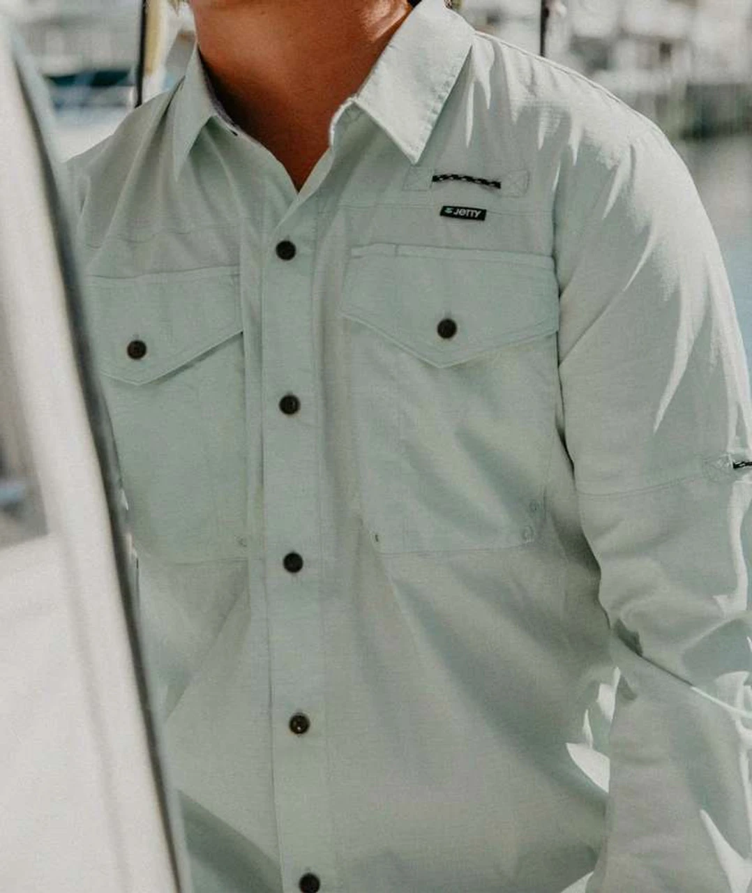 Jetty Bowline Long Sleeve Guide Shirt - Mint - Large - Image 2